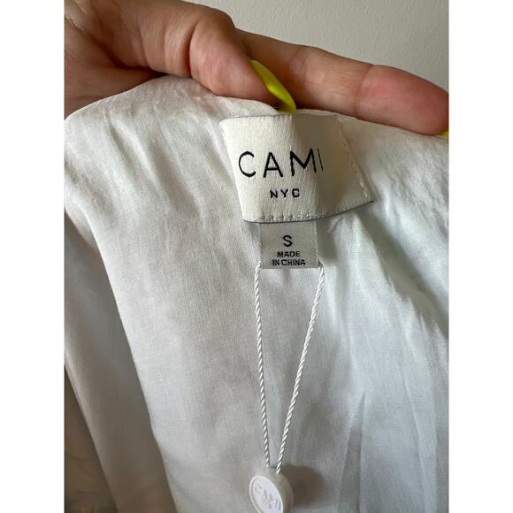 NWT Cami NYC Lenore One Shoulder Crop Top Blouse in Turquoise Wallpaper - Picture 9 of 10